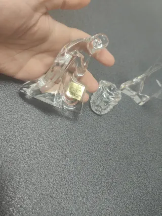 Natività in cristallo trasparente