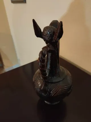 Jarra y jarrón cerámica vidriada antigua dragón