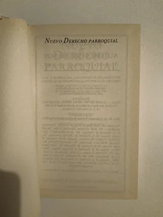 Nuevo derecho parroquial