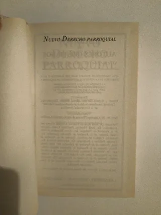 Nuevo derecho parroquial