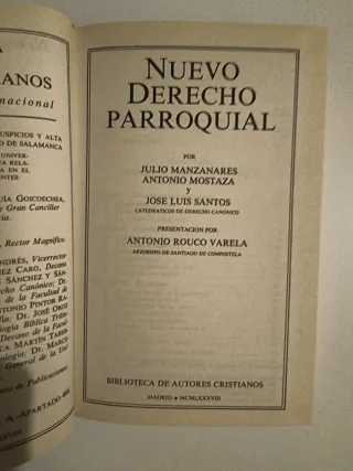 Nuevo derecho parroquial