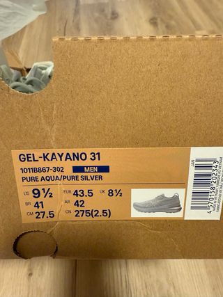 Zapatillas ASICS Gel-Kayano 31 Talla 43,5