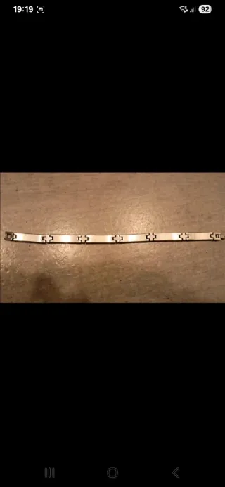 Bracciale in acciaio con maglie decorate