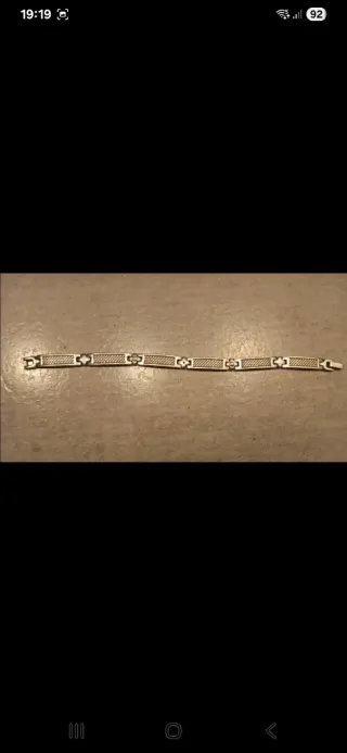 Bracciale in acciaio con maglie decorate