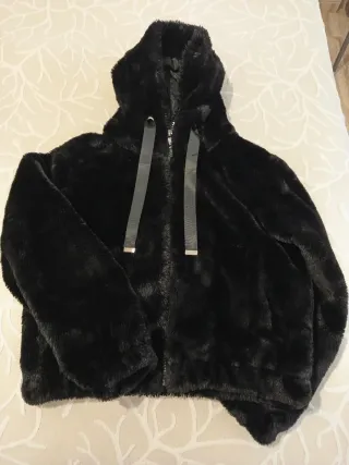 Chaqueta pelo negra mujer
