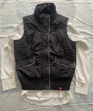 Chaleco Y2K Vintage Negro y Blanco