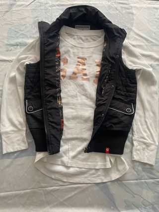 Chaleco Y2K Vintage Negro y Blanco