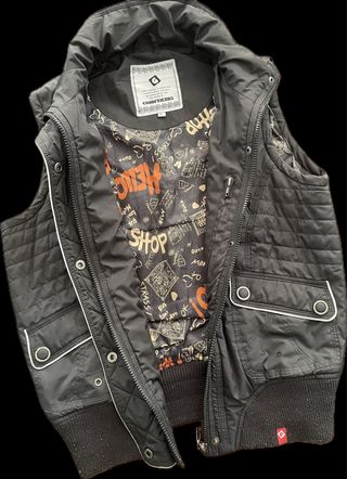 Chaleco Y2K Vintage Negro y Blanco