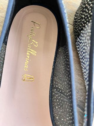 Bailarinas Pretty Ballerinas Negras y Plateadas