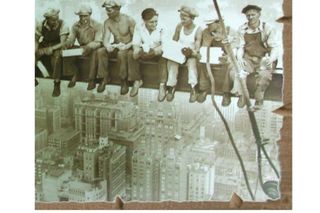 Pranzo in cima ad un grattacielo Stampa 30x45