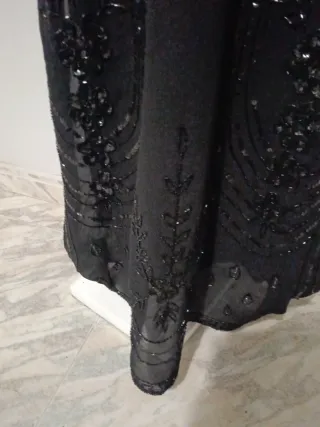 Vestido largo fiesta mujer negro