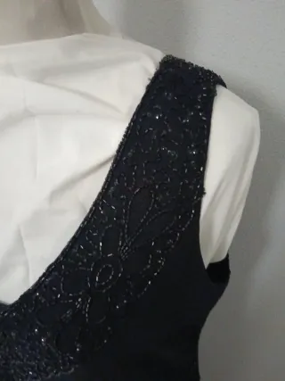 Vestido largo fiesta mujer negro