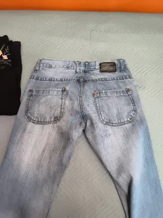 Conjunto camisa con Bordado y Pantalón Vaquero