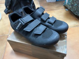 Scarpe ciclismo Btwin nere velcro