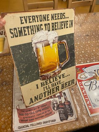 Targhe Metalliche Decorative Vintage Birra