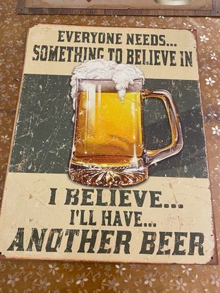 Targhe Metalliche Decorative Vintage Birra