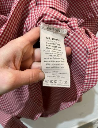 Camicia vintage a quadretti rossi e bianchi