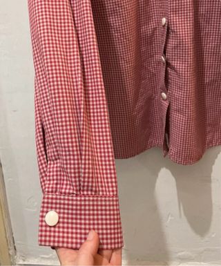 Camicia vintage a quadretti rossi e bianchi