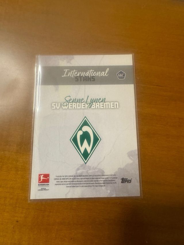 Card Topps RC Bundesliga senne lynen wender brema