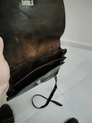 Bolso de cuero de gasolinero vintage