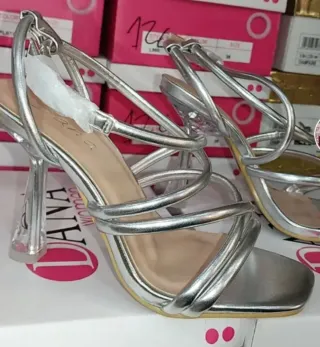 Sandalias Diana Plataforma Tacón Transparente Tall