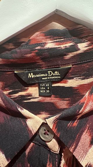 Vestido midi estampado leopardo Massimo Dutti