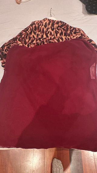 Vestido midi estampado leopardo Massimo Dutti