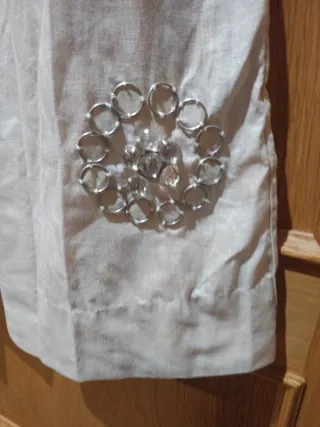 Vestido beige bordado talla M