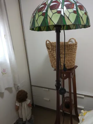 Lámpara de salón de cristal Tiffany