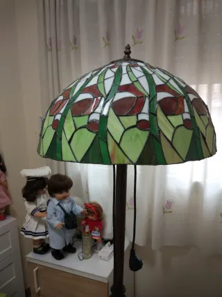 Lámpara de salón de cristal Tiffany