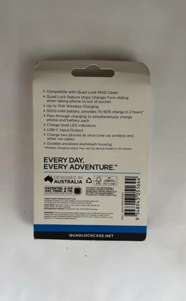 Bateria Externa Sem Fio Quad Lock