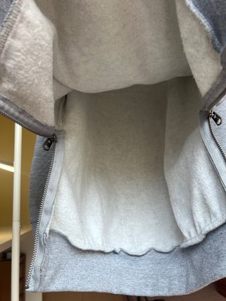 Sudadera Oversized Gris con Cremalleras (L)