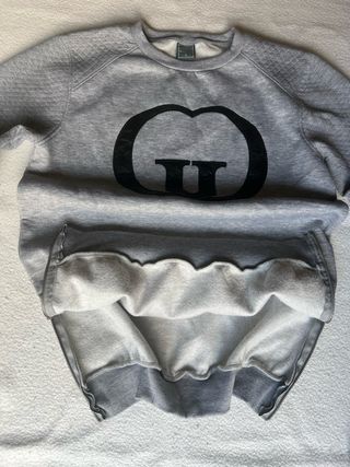 Sudadera Oversized Gris con Cremalleras (L)