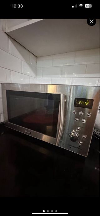 Microondas plateado