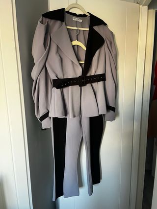 Traje Dew & Corch Gris y Negro