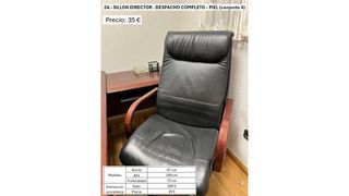 Mesa de despacho completa con 2 sillones