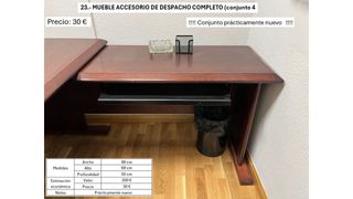 Mesa de despacho completa con 2 sillones