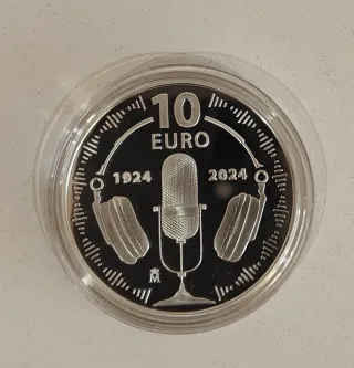 10€ Centenario de la Radio Plata Proof con error