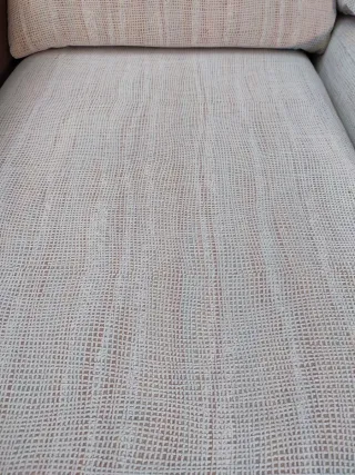 Sofá chaise longue tela beige y marrón