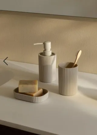 Juego baño verde dispensador jabón vaso