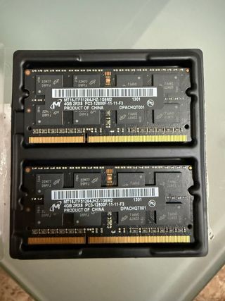 2x 4GB DDR3 1600MHz Módulos de RAM Portátil