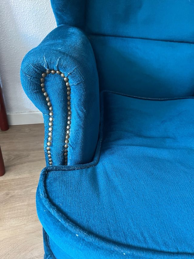 Sillón individual azul