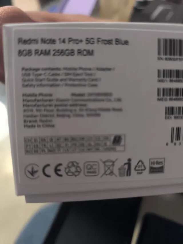 Xiaomi Redmi Note 14 Pro+ celeste