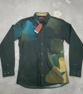 Camisa Hugo Boss Talla S Estampado Multicolor