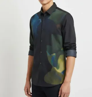 Camisa Hugo Boss Talla S Estampado Multicolor
