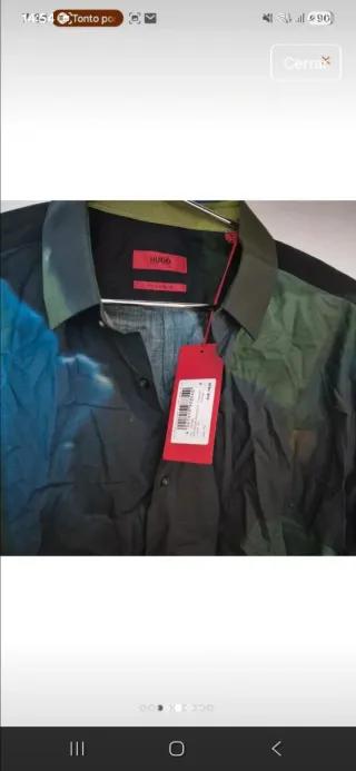 Camisa Hugo Boss Talla S Estampado Multicolor