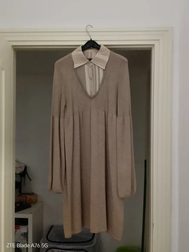 Vestito marroncino viscosa taglia L