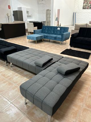 Sofá cama moderno + chaiselongue reversible