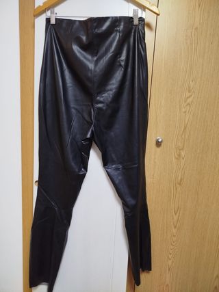 Pantalón premamá efecto piel Talla L