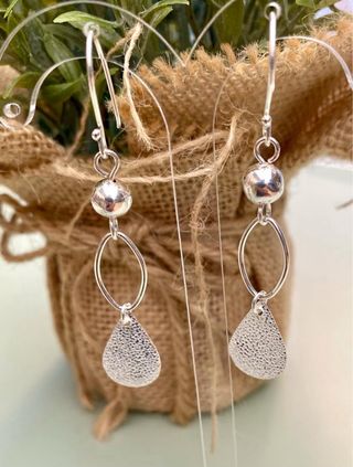 Pendientes Plata Peruana 6,5 cm